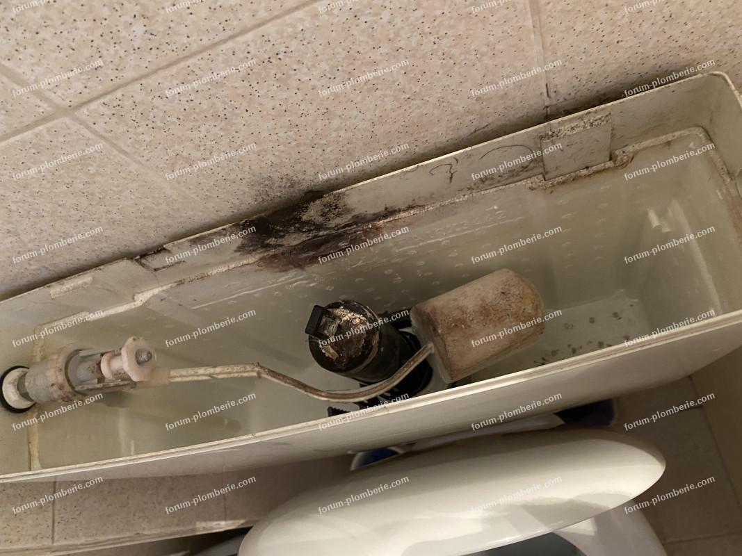 eau des WC coule sans arrêt