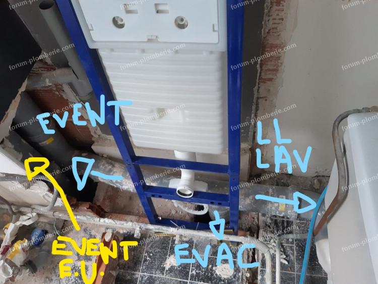 installation WC au dessus