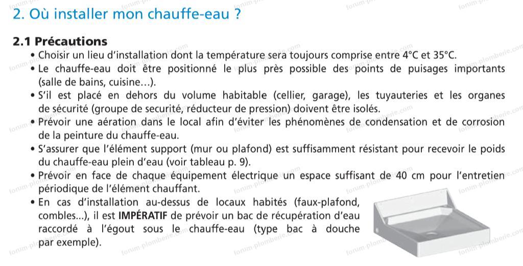 manuel chauffe-eau Zeneo